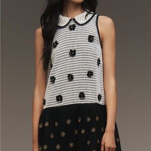 NWT Anthropologie Maeve Sleeveless Embellished Drop-Waist Mini Beaded Dress